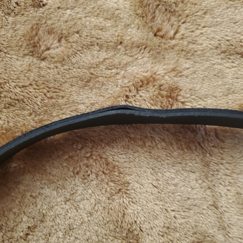 Black Suede Rodeo Boho Genuine Leather Belt Medium Made In Italy - Picture 10 of 13